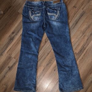Ariya Dark Blue Flare Jeans